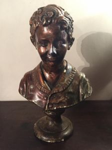 BUSTO DE ALEXANDRE BRONGNIART EM ESTUQUE BRONZEADO, (Baseado em uma escultura de HOUDON) - Nova entrada